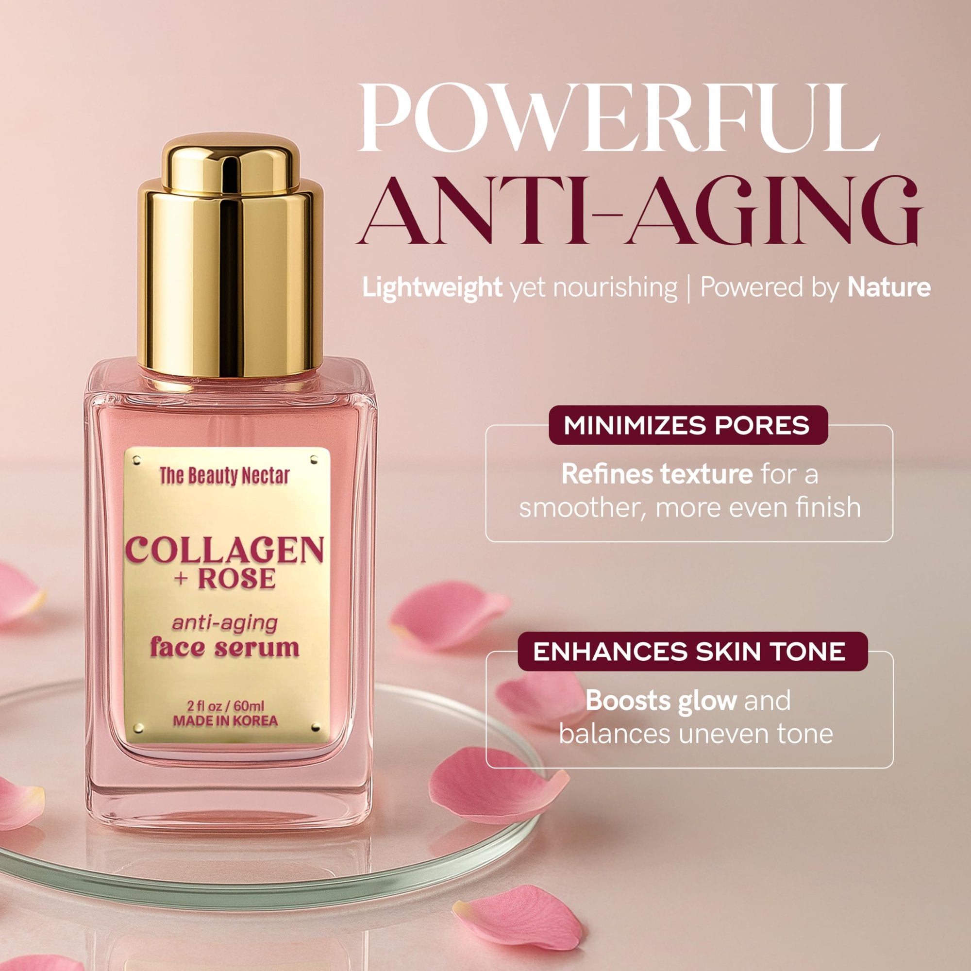 Collagen + Rose Anti-Aging Face Serum